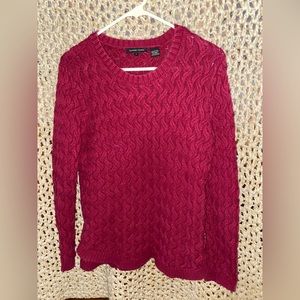Jeanne Pierre red knit sweater